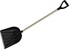 Лопата для снега пластик КУПЕЦ с металлическим черенком и V-образной ручкой(410х465мм)